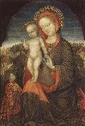 Jacopo Bellini Madonna and Child Adored by Lionello d'Este oil painting on canvas